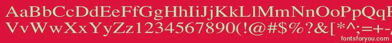 フォントTempofontWd – 赤い背景に緑の文字