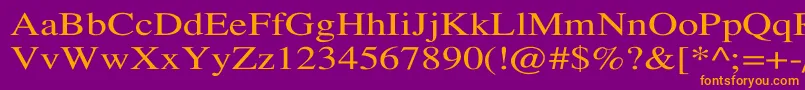 TempofontWd Font – Orange Fonts on Purple Background