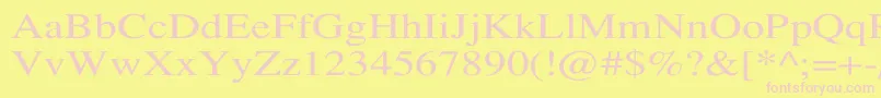 TempofontWd Font – Pink Fonts on Yellow Background