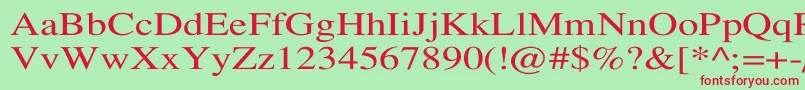 TempofontWd Font – Red Fonts on Green Background