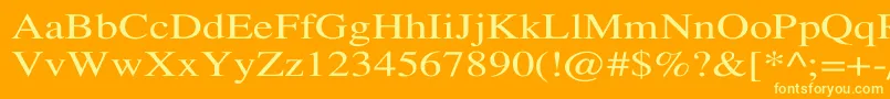 TempofontWd Font – Yellow Fonts on Orange Background