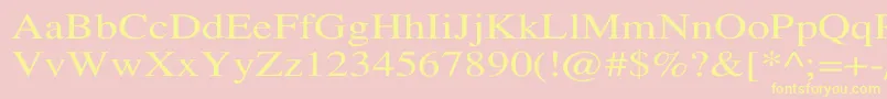 TempofontWd Font – Yellow Fonts on Pink Background