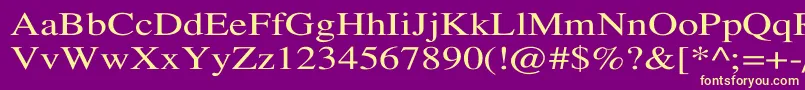 TempofontWd Font – Yellow Fonts on Purple Background