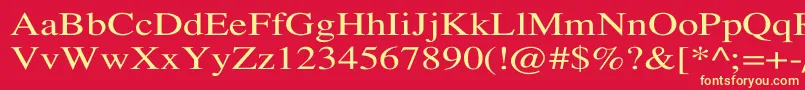 TempofontWd Font – Yellow Fonts on Red Background