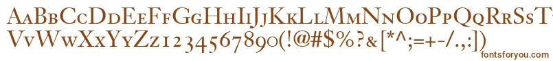 JansonText55RomanSmallCapsOldstyleFigures Font – Brown Fonts on White Background