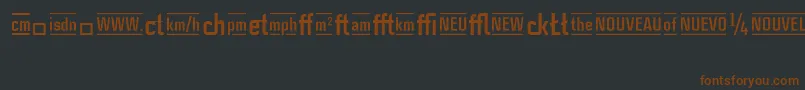 Шрифт CasestudynooneLtBoldAlternate – коричневые шрифты на чёрном фоне