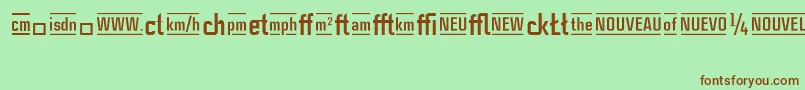 CasestudynooneLtBoldAlternate-fontti – ruskeat fontit vihreällä taustalla