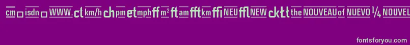 Шрифт CasestudynooneLtBoldAlternate – зелёные шрифты на фиолетовом фоне
