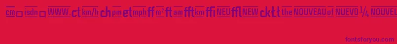 CasestudynooneLtBoldAlternate Font – Purple Fonts on Red Background