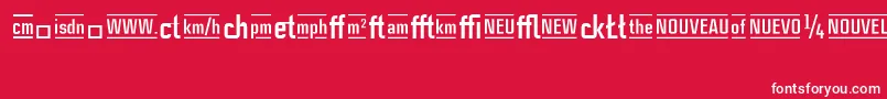 フォントCasestudynooneLtBoldAlternate – 赤い背景に白い文字