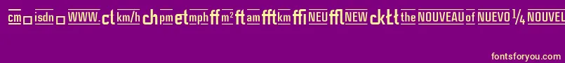 CasestudynooneLtBoldAlternate Font – Yellow Fonts on Purple Background