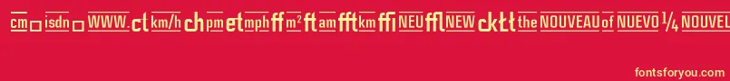 CasestudynooneLtBoldAlternate Font – Yellow Fonts on Red Background