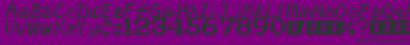 KirbysAdventure Font – Black Fonts on Purple Background