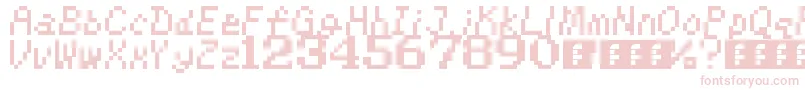 フォントKirbysAdventure – 白い背景にピンクのフォント