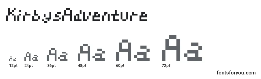 Размеры шрифта KirbysAdventure