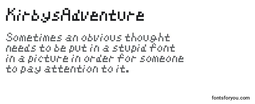 Review of the KirbysAdventure Font