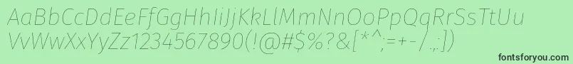 Шрифт FirasansHairitalic – чёрные шрифты на зелёном фоне