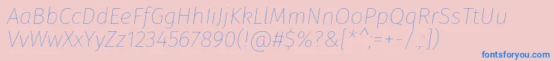 FirasansHairitalic Font – Blue Fonts on Pink Background