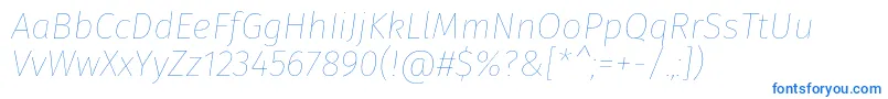 FirasansHairitalic-Schriftart – Blaue Schriften