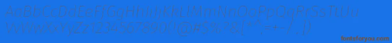FirasansHairitalic Font – Brown Fonts on Blue Background