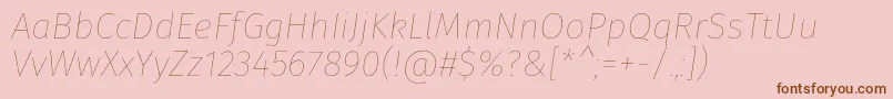 FirasansHairitalic Font – Brown Fonts on Pink Background