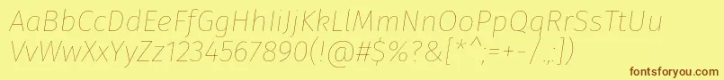 FirasansHairitalic Font – Brown Fonts on Yellow Background