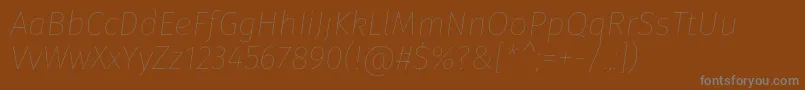 Police FirasansHairitalic – polices grises sur fond brun