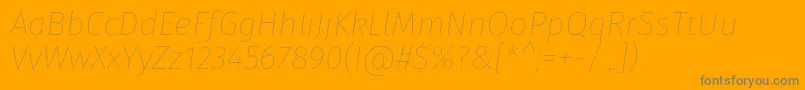 FirasansHairitalic Font – Gray Fonts on Orange Background