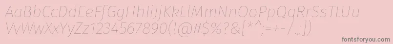 FirasansHairitalic Font – Gray Fonts on Pink Background