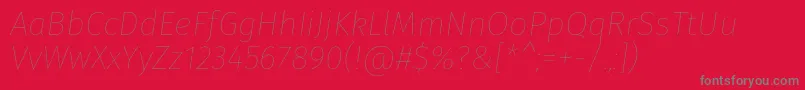 Шрифт FirasansHairitalic – серые шрифты на красном фоне