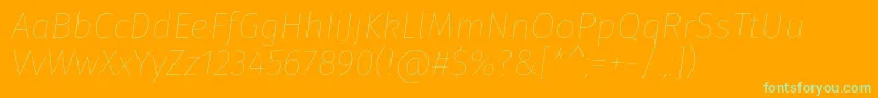 FirasansHairitalic Font – Green Fonts on Orange Background