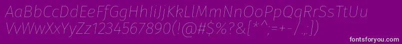 FirasansHairitalic Font – Green Fonts on Purple Background