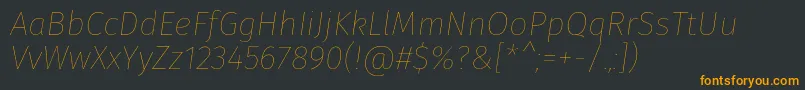 FirasansHairitalic Font – Orange Fonts on Black Background