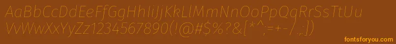 FirasansHairitalic Font – Orange Fonts on Brown Background