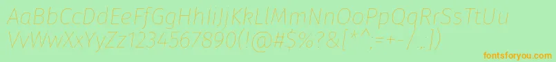 fuente FirasansHairitalic – Fuentes Naranjas Sobre Fondo Verde