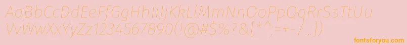 FirasansHairitalic Font – Orange Fonts on Pink Background