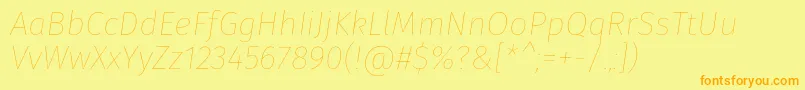 FirasansHairitalic Font – Orange Fonts on Yellow Background