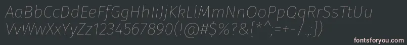 FirasansHairitalic Font – Pink Fonts on Black Background