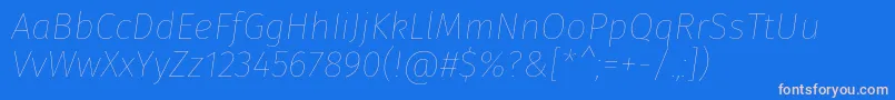 FirasansHairitalic-Schriftart – Rosa Schriften auf blauem Hintergrund