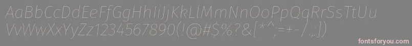 FirasansHairitalic-fontti – vaaleanpunaiset fontit harmaalla taustalla