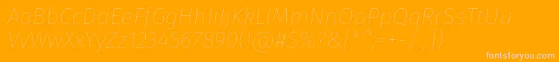 FirasansHairitalic Font – Pink Fonts on Orange Background