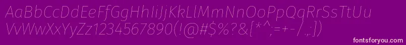 FirasansHairitalic Font – Pink Fonts on Purple Background
