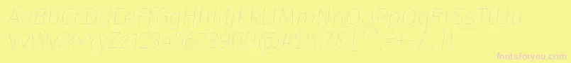 FirasansHairitalic Font – Pink Fonts on Yellow Background