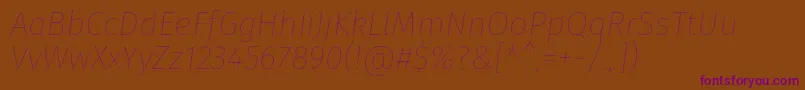 FirasansHairitalic Font – Purple Fonts on Brown Background