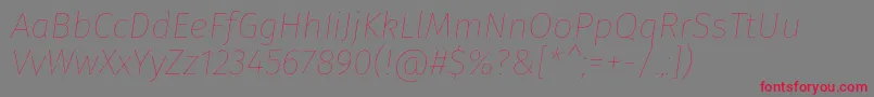 FirasansHairitalic Font – Red Fonts on Gray Background