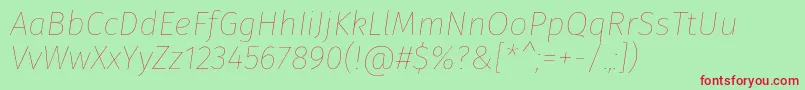 FirasansHairitalic Font – Red Fonts on Green Background