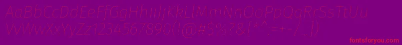 fuente FirasansHairitalic – Fuentes Rojas Sobre Fondo Morado