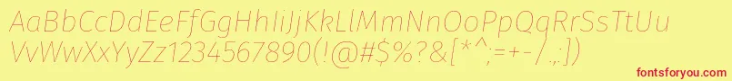 FirasansHairitalic Font – Red Fonts on Yellow Background