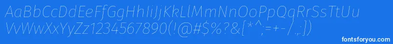 FirasansHairitalic Font – White Fonts on Blue Background