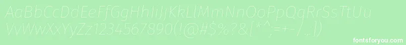 Шрифт FirasansHairitalic – белые шрифты на зелёном фоне